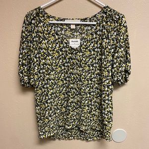 Yellow pattern Michael Kors blouse